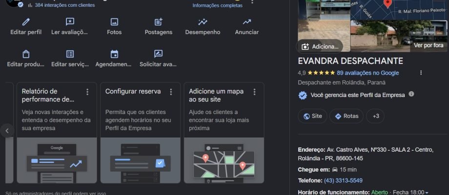 Otimização de perfil Evandra despachante